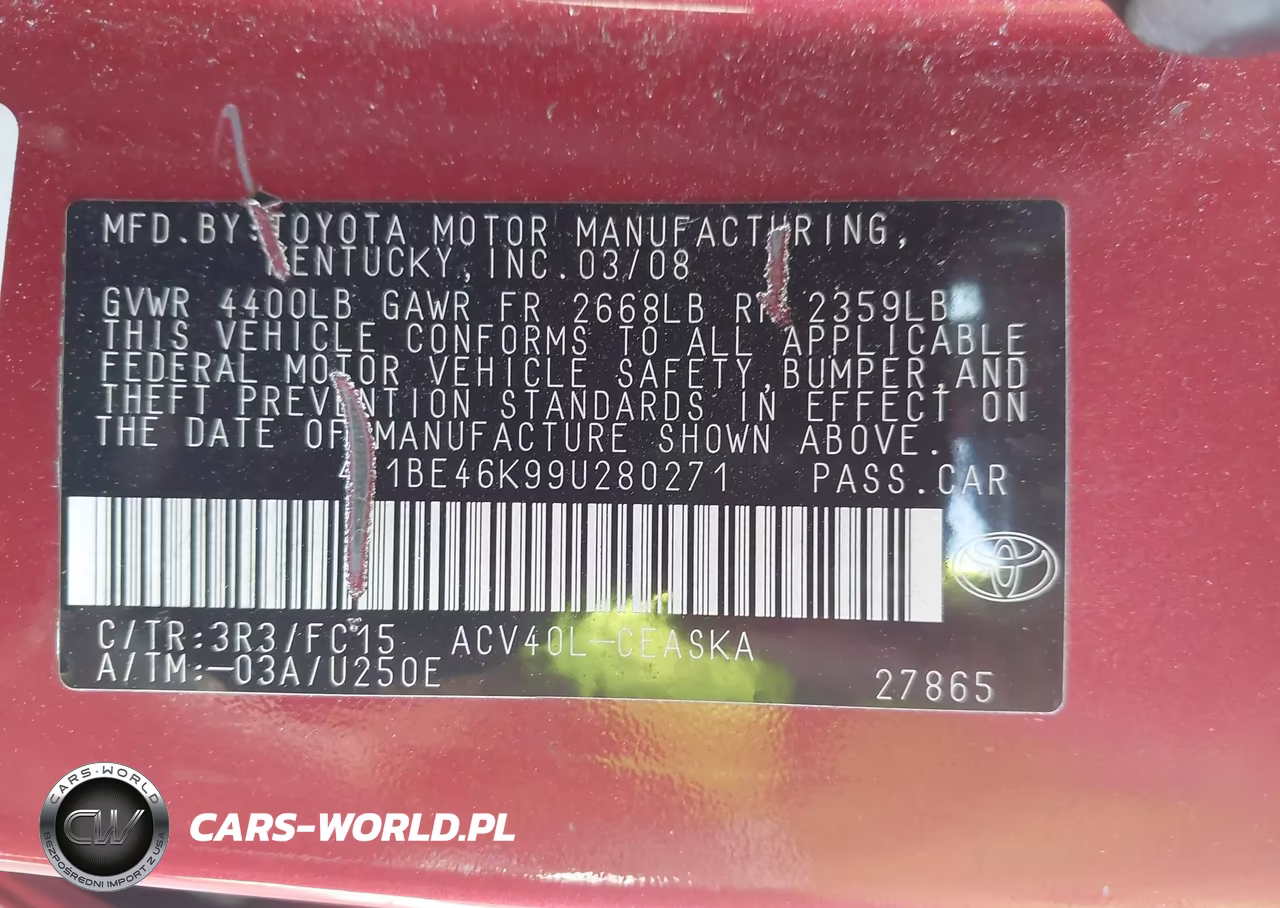 2009 Toyota Camry Se VIN:4T1BE46K99U280271 - 9