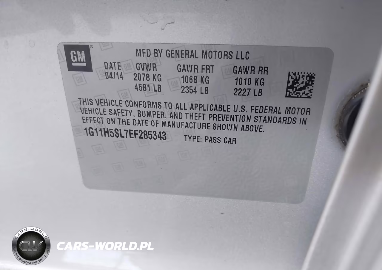 2014 Chevrolet Malibu 1Lz VIN:1G11H5SL7EF285343 - 9