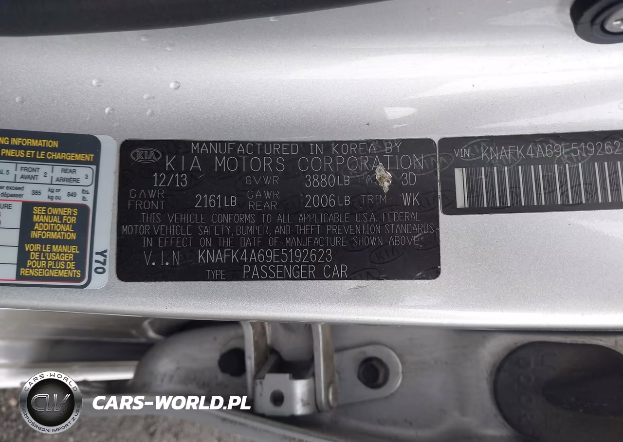 2014 Kia Forte Lx VIN:KNAFK4A69E5192623 - 9