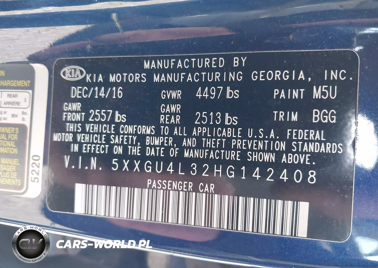 2017 Kia Optima Ex VIN:5XXGU4L32HG142408 - 9