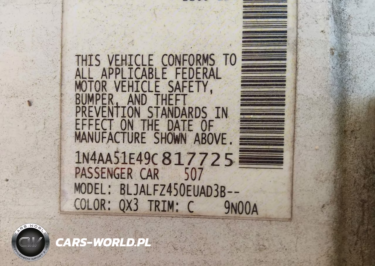 2009 Nissan Maxima 3.5 Sv VIN:1N4AA51E49C817725 - 9