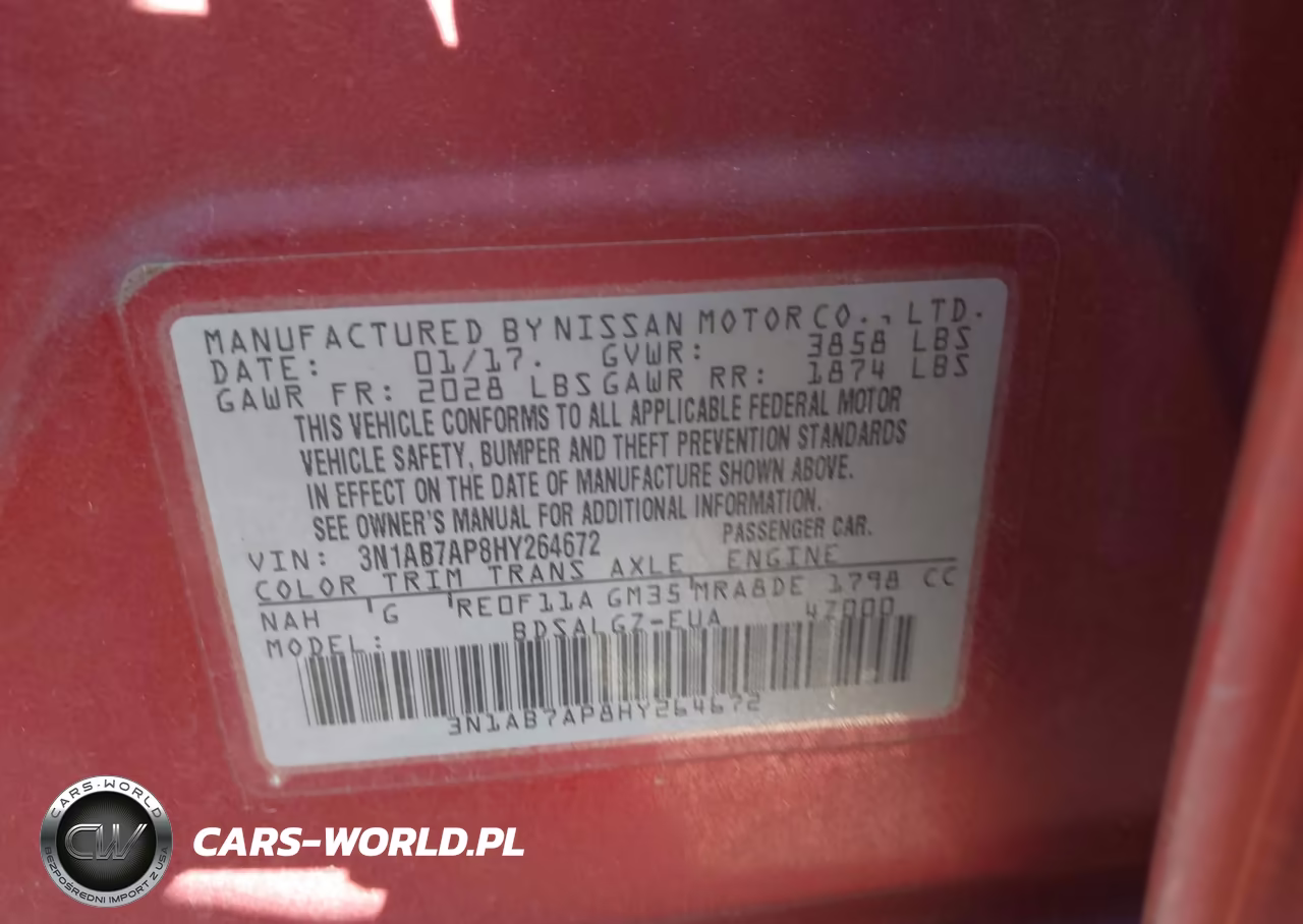 2017 Nissan Sentra Sl VIN:3N1AB7AP8HY264672 - 9