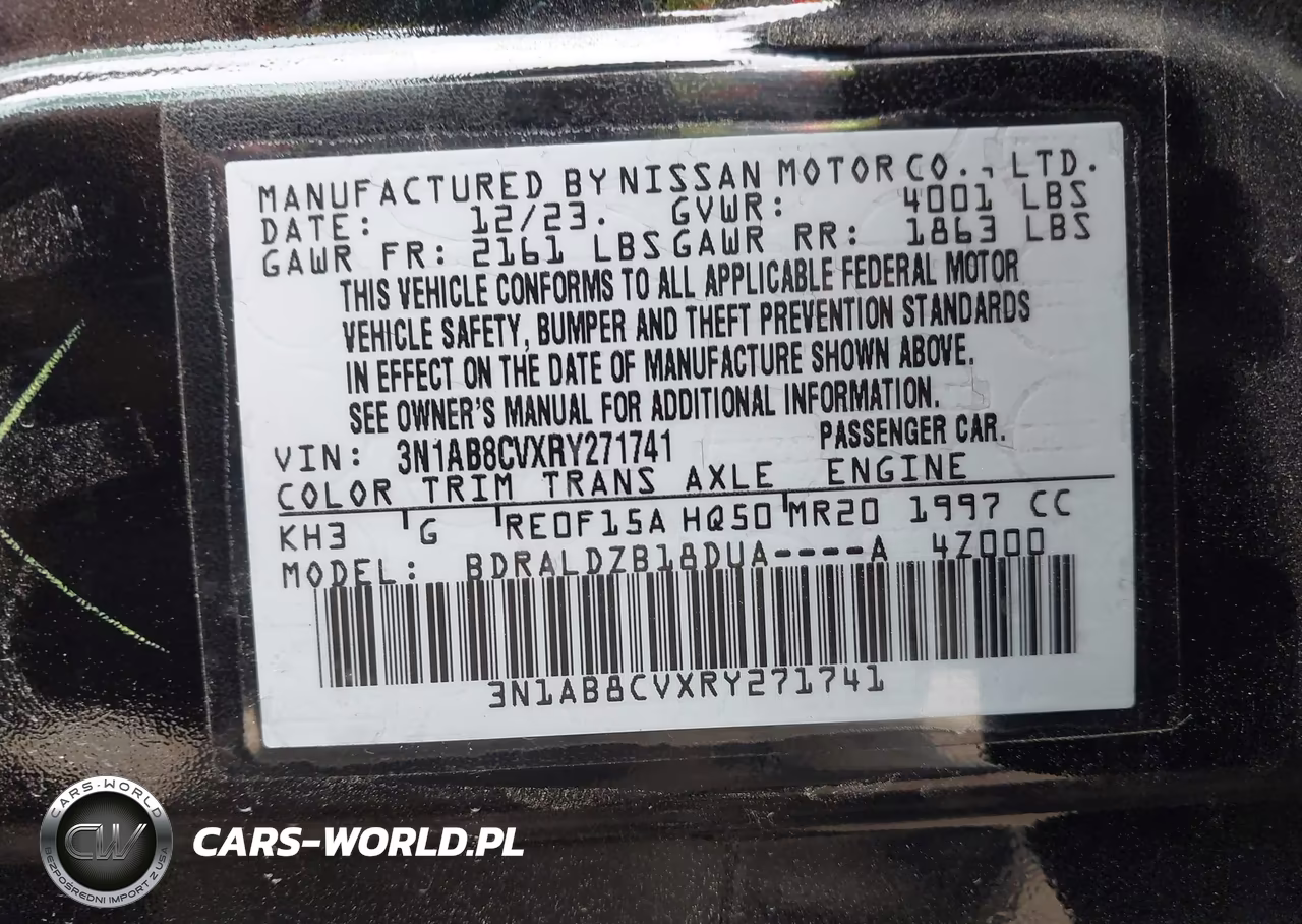 2024 Nissan Sentra Sv Xtronic Cvt VIN:3N1AB8CVXRY271741 - 9