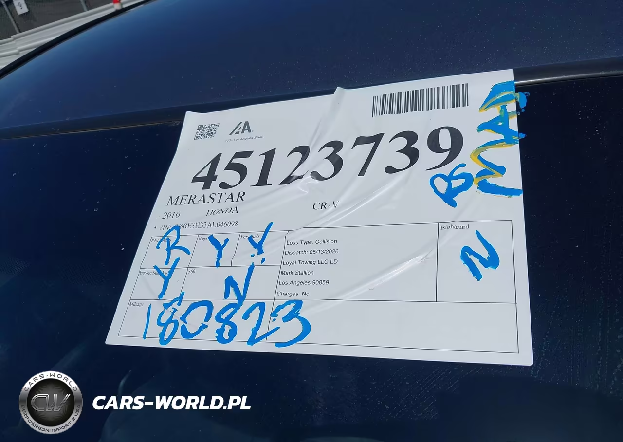 2010 Honda Cr-V Lx VIN:5J6RE3H33AL046098 - 12