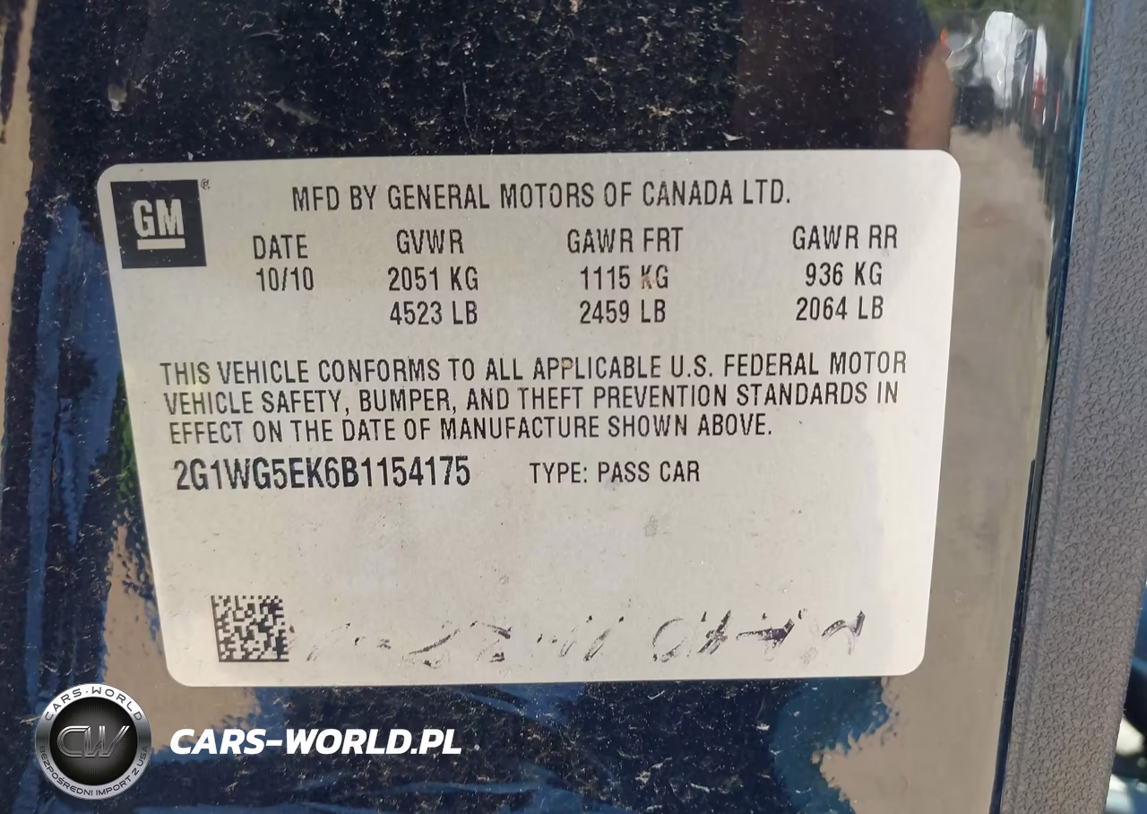 2011 Chevrolet Impala Lt VIN:2G1WG5EK6B1154175 - 9