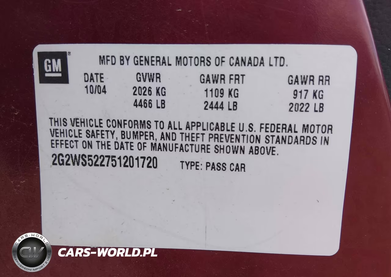 2005 Pontiac Grand Prix Gt VIN:2G2WS522751201720 - 9