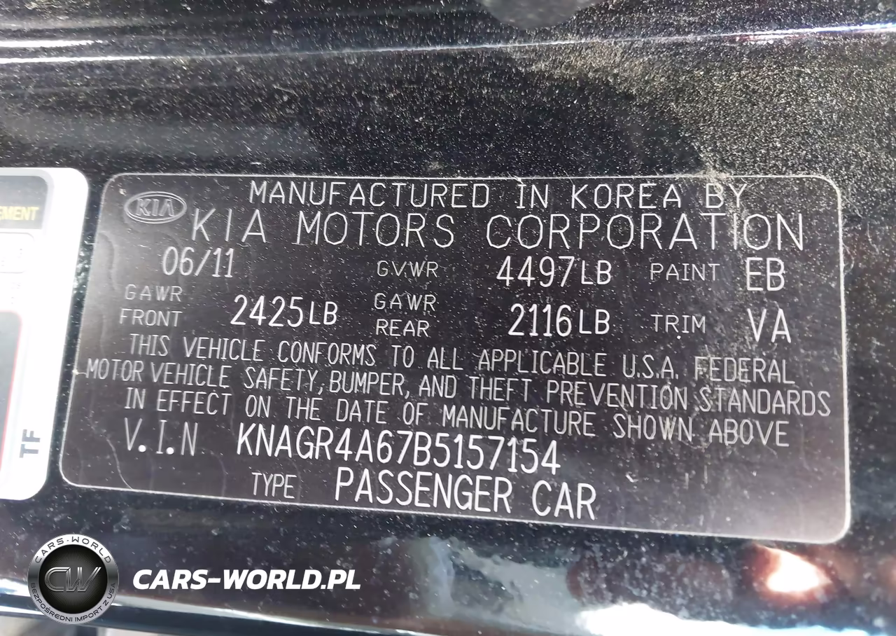 2011 Kia Optima Sx VIN:KNAGR4A67B5157154 - 9