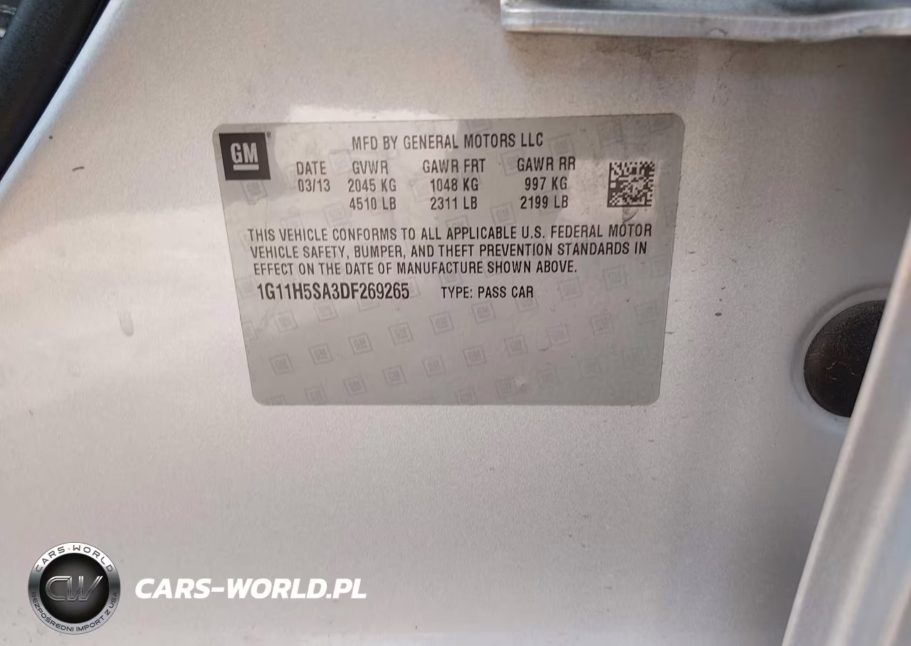 2013 Chevrolet Malibu 1Lz VIN:1G11H5SA3DF269265 - 9