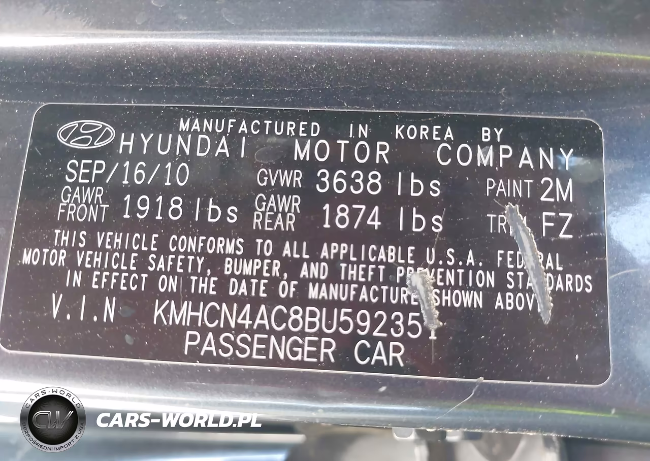 2011 Hyundai Accent Gls VIN:KMHCN4AC8BU592351 - 9