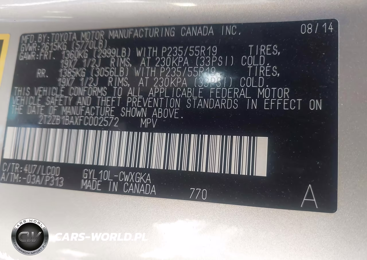 2015 Lexus Rx 450H VIN:2T2ZB1BAXFC002572 - 9