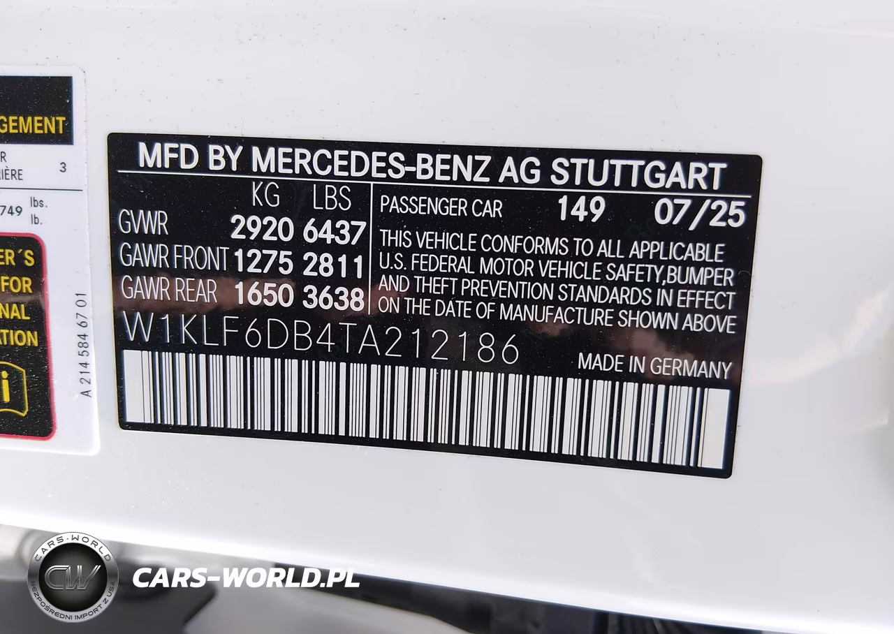 2026 Mercedes-Benz Amg E 53 E VIN:W1KLF6DB4TA212186 - 9