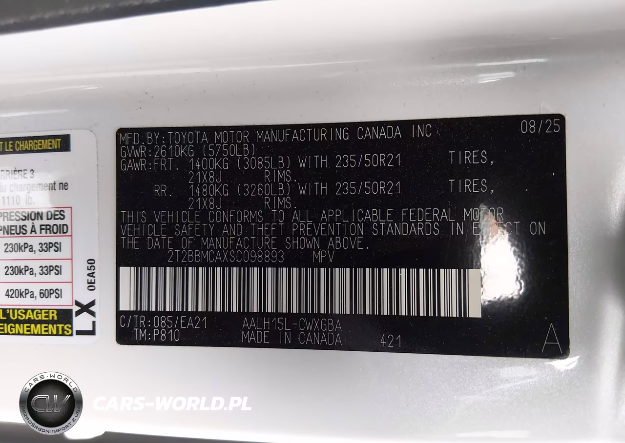 2025 Lexus Rx 350H Premium VIN:2T2BBMCAXSC098893 - 9