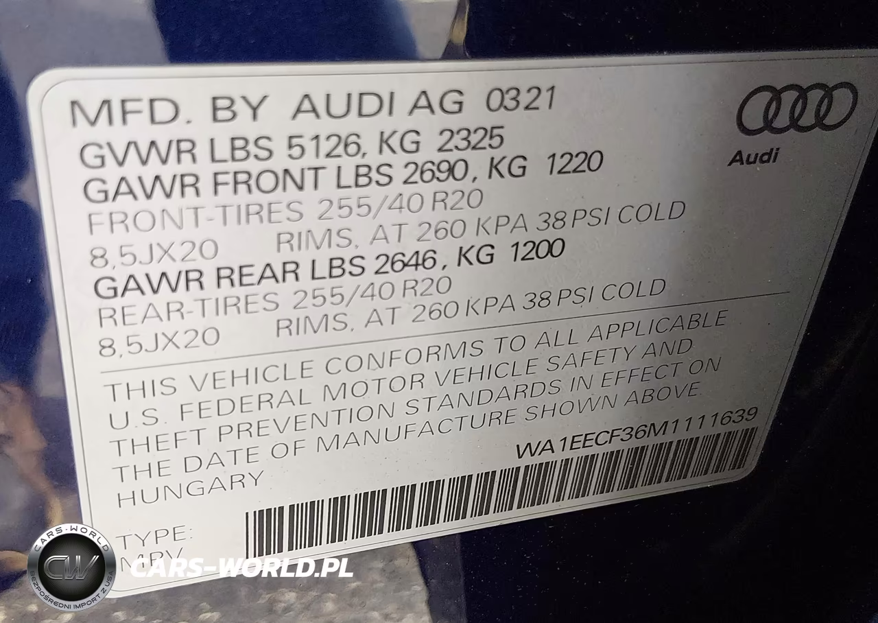 2021 Audi Q3 Premium Plus 45 Tfsi S Line Quattro Tiptronic VIN:WA1EECF36M1111639 - 9