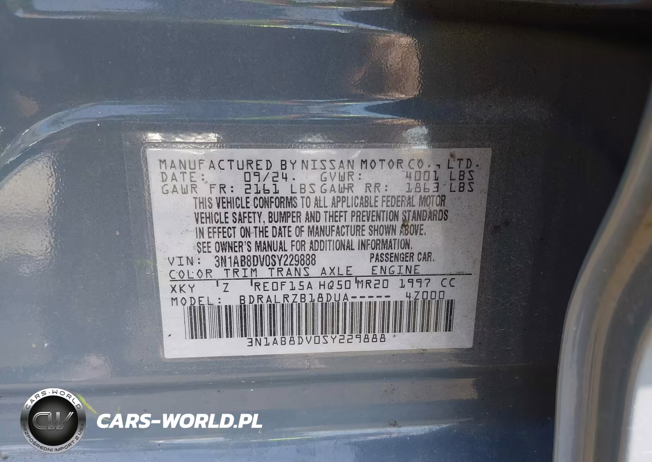 2025 Nissan Sentra Sr VIN:3N1AB8DV0SY229888 - 9