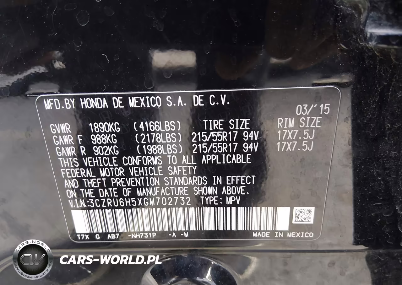 2016 Honda Hr-V Ex VIN:3CZRU6H5XGM702732 - 9
