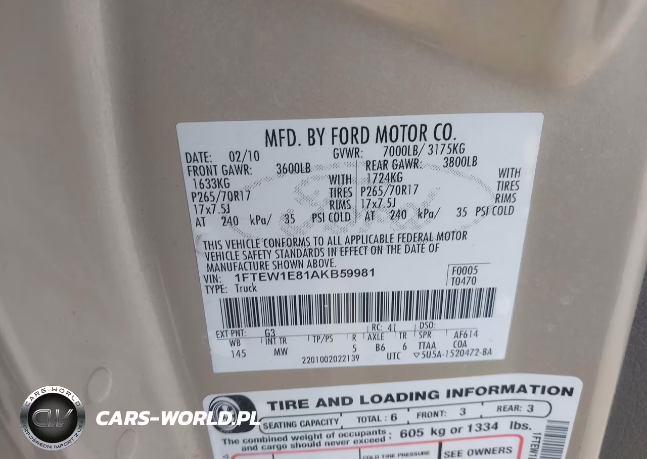 2010 Ford F-150 Xlt VIN:1FTEW1E81AKB59981 - 9