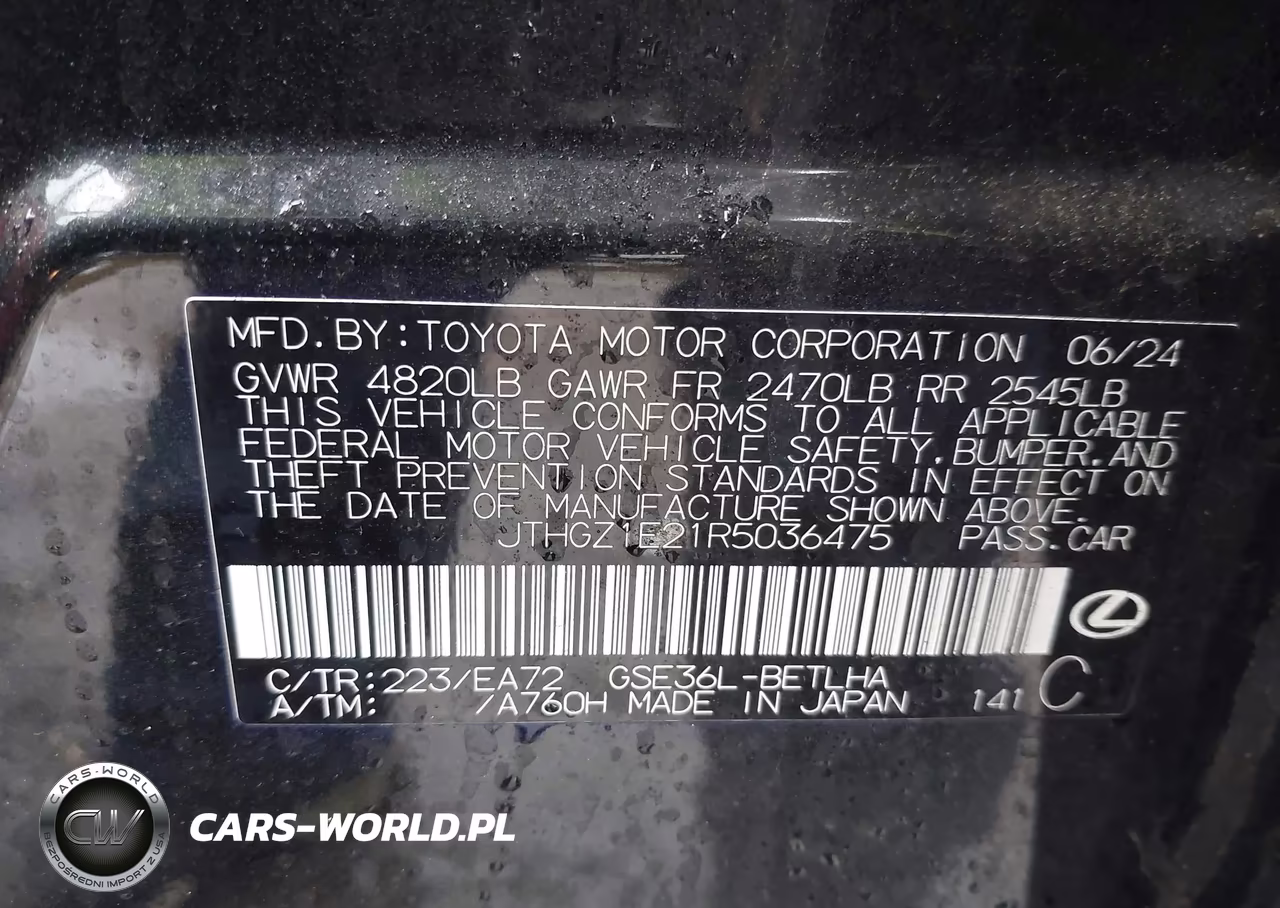 2024 Lexus Is 350 F Sport VIN:JTHGZ1E21R5036475 - 9