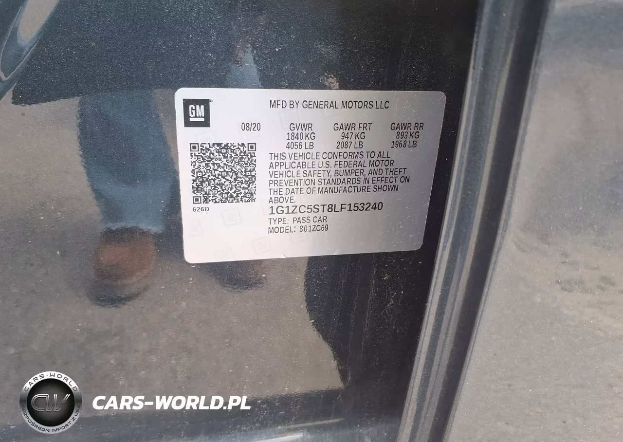 2020 Chevrolet Malibu Fwd 1Fl VIN:1G1ZC5ST8LF153240 - 9