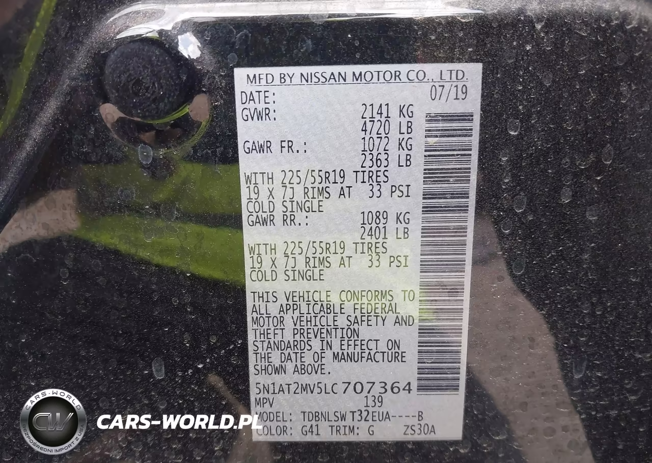 2020 Nissan Rogue Sl Intelligent Awd VIN:5N1AT2MV5LC707364 - 9