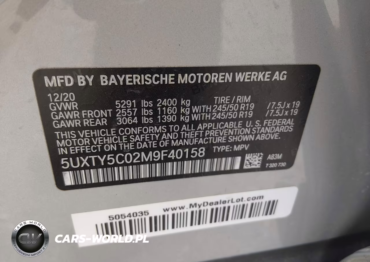 2021 BMW X3 xDrive30I VIN:5UXTY5C02M9F40158 - 9