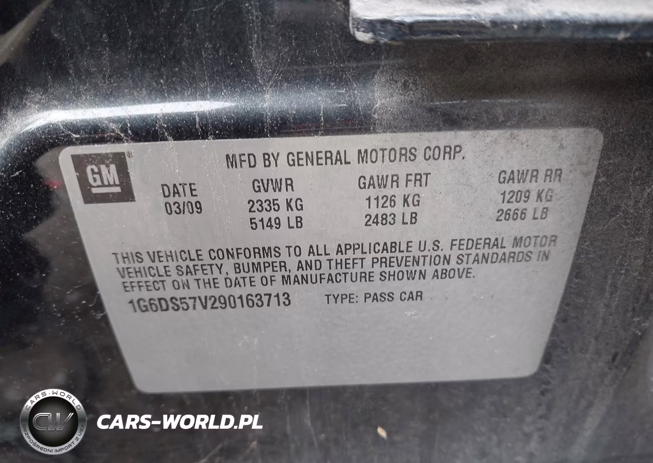 2009 Cadillac Cts Standard VIN:1G6DS57V290163713 - 9