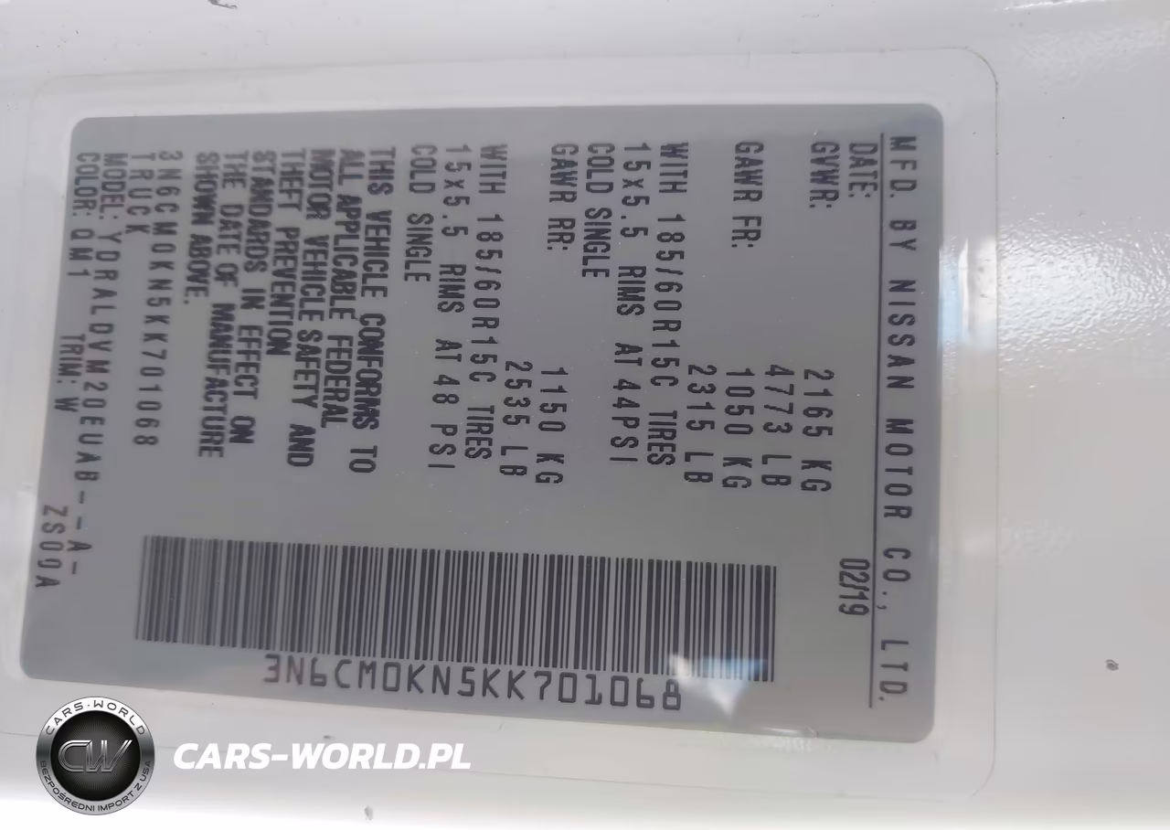 2019 Nissan Nv200 S VIN:3N6CM0KN5KK701068 - 9