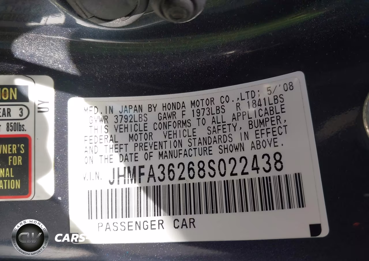 2008 Honda Civic Hybrid VIN:JHMFA36268S022438 - 9