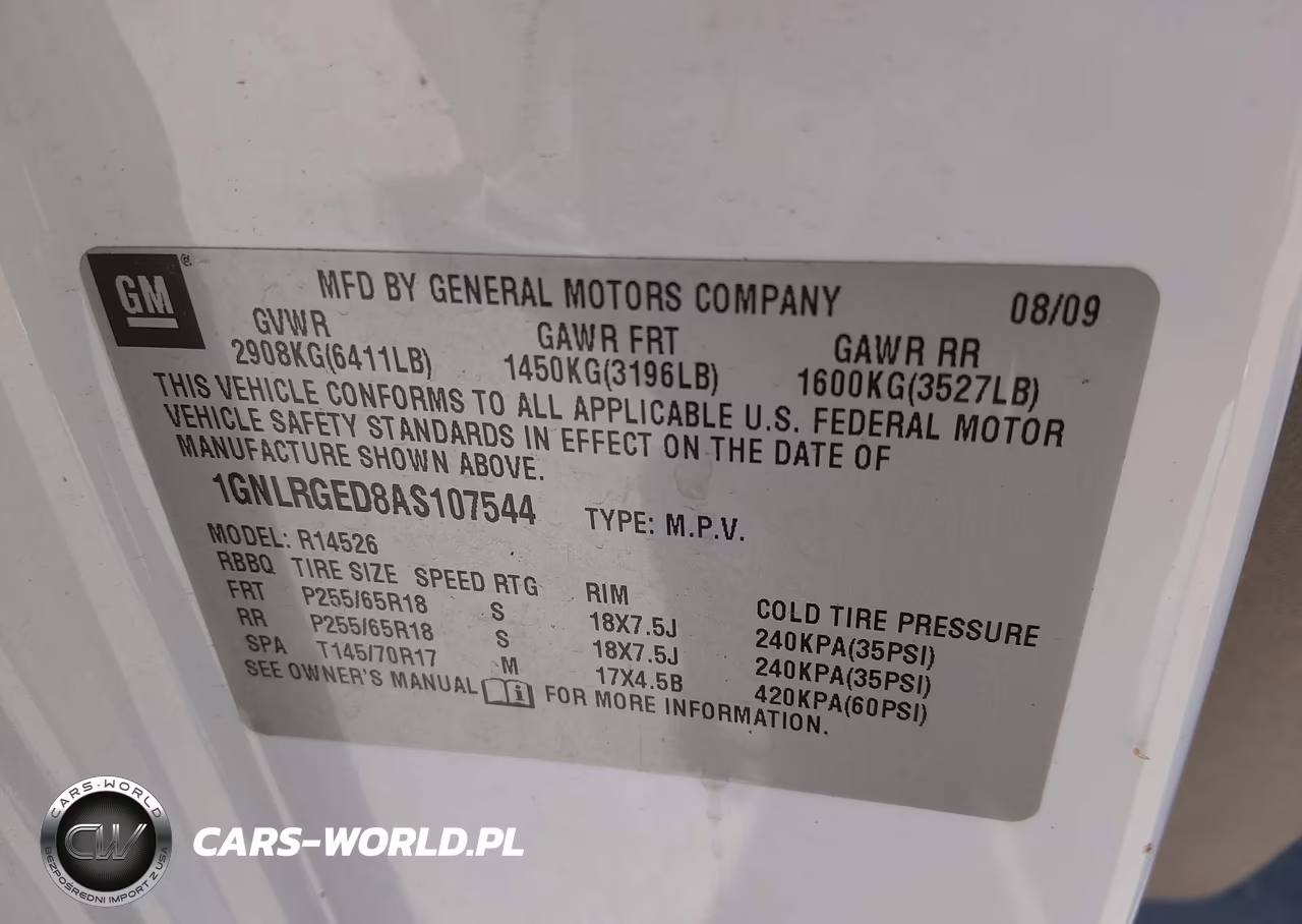 2010 Chevrolet Traverse Lt VIN:1GNLRGED8AS107544 - 9