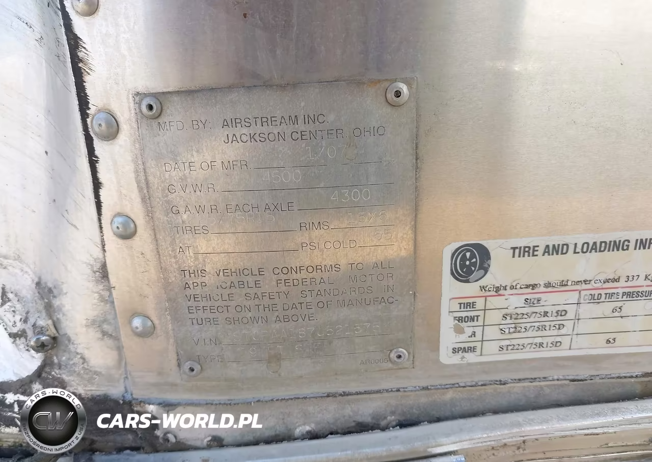 2007 Airstream Safari VIN:1STCPAA187J521575 - 9