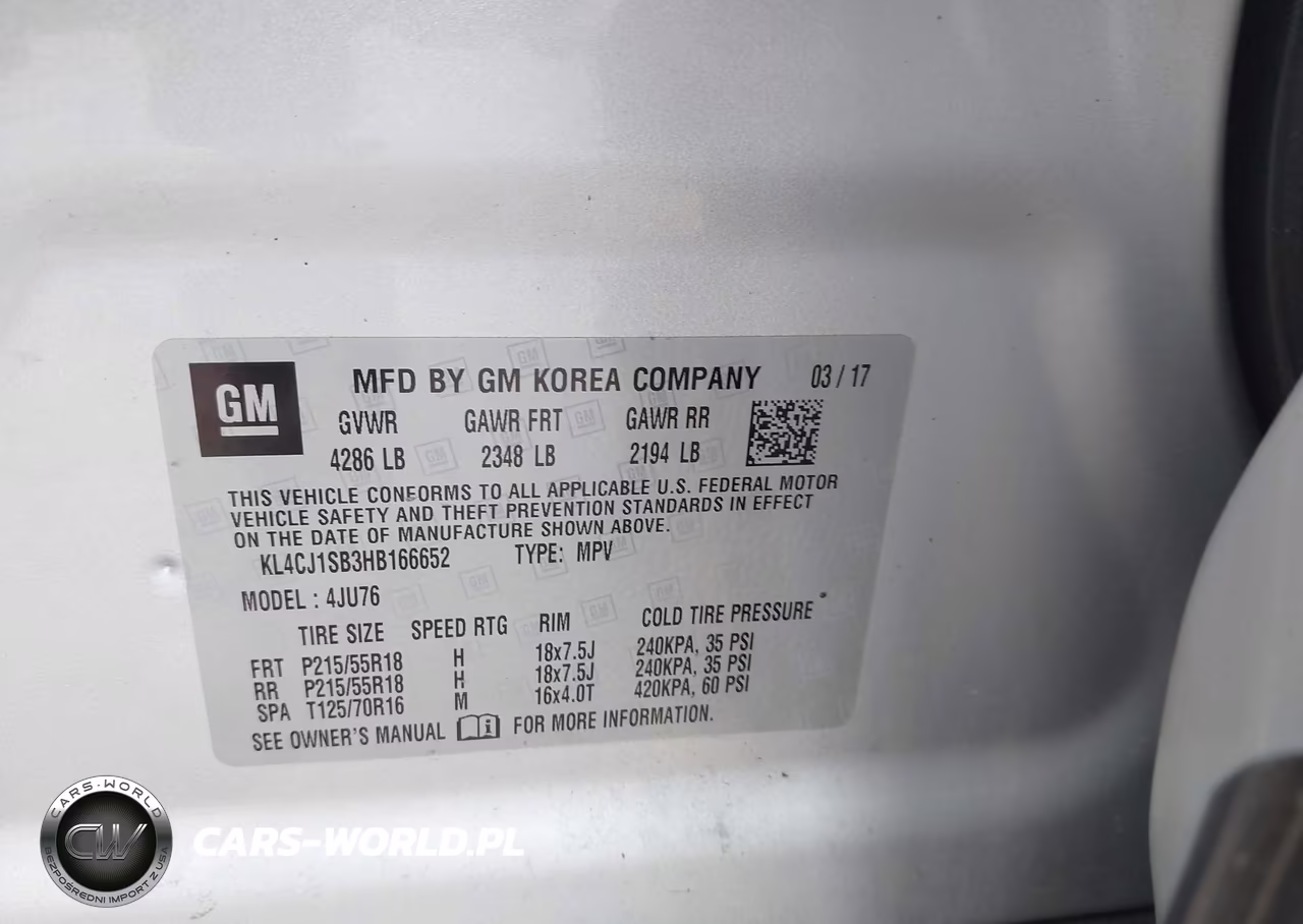 2017 Buick Encore Sport Touring VIN:KL4CJ1SB3HB166652 - 9