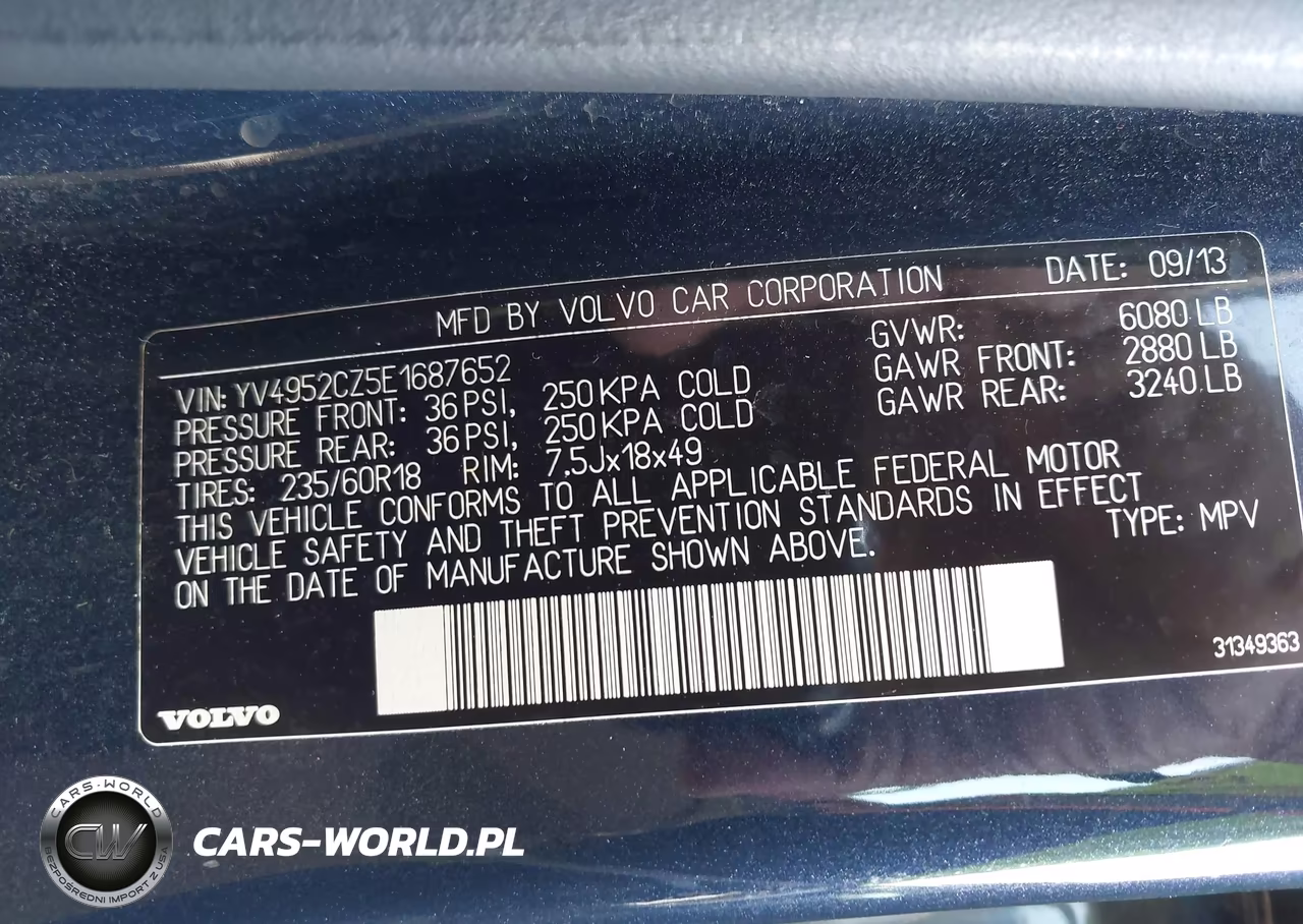 2014 Volvo Xc90 3.2-3.2 Platinum-3.2 Premier Plus VIN:YV4952CZ5E1687652 - 9