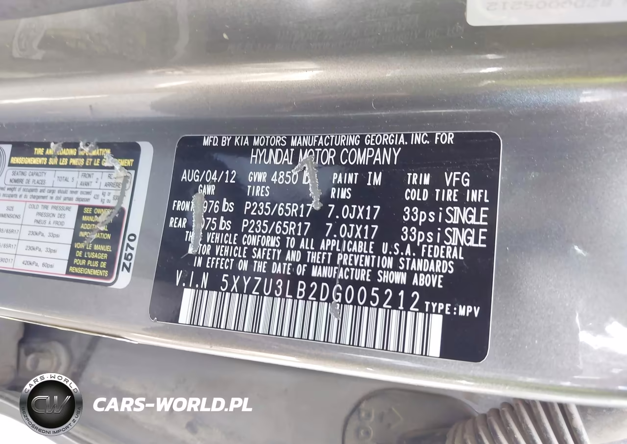 2013 Hyundai Santa Fe Sport VIN:5XYZU3LB2DG005212 - 9