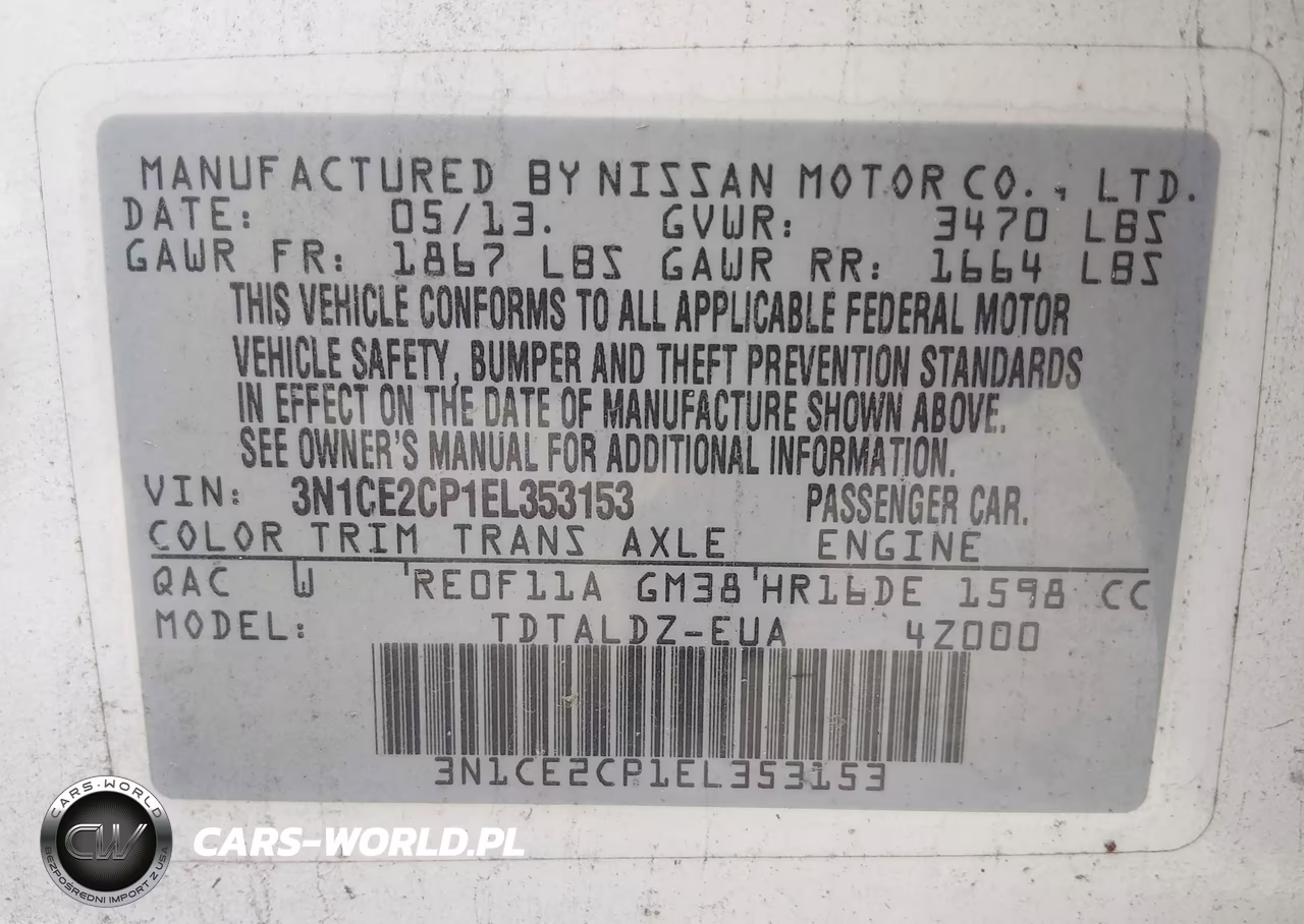 2014 Nissan Versa Note Sv VIN:3N1CE2CP1EL353153 - 9