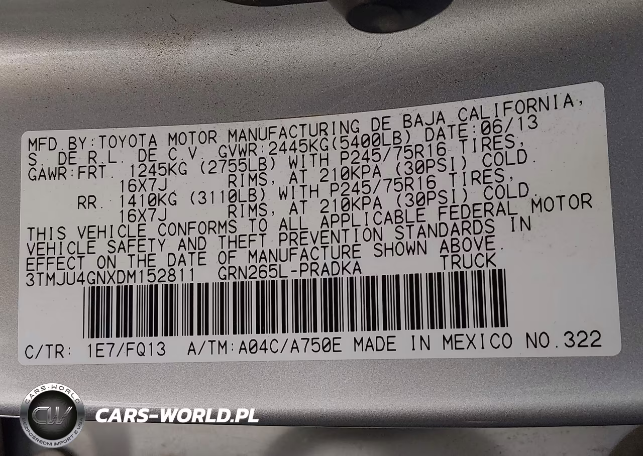2013 Toyota Tacoma Prerunner V6 VIN:3TMJU4GNXDM152811 - 9