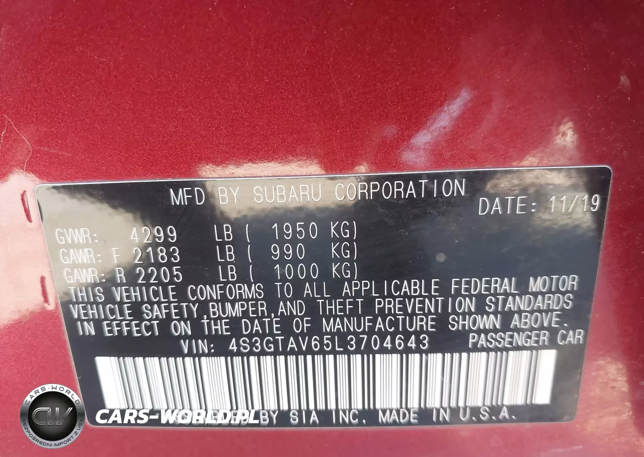 2020 Subaru Impreza Premium 5-Door VIN:4S3GTAV65L3704643 - 9