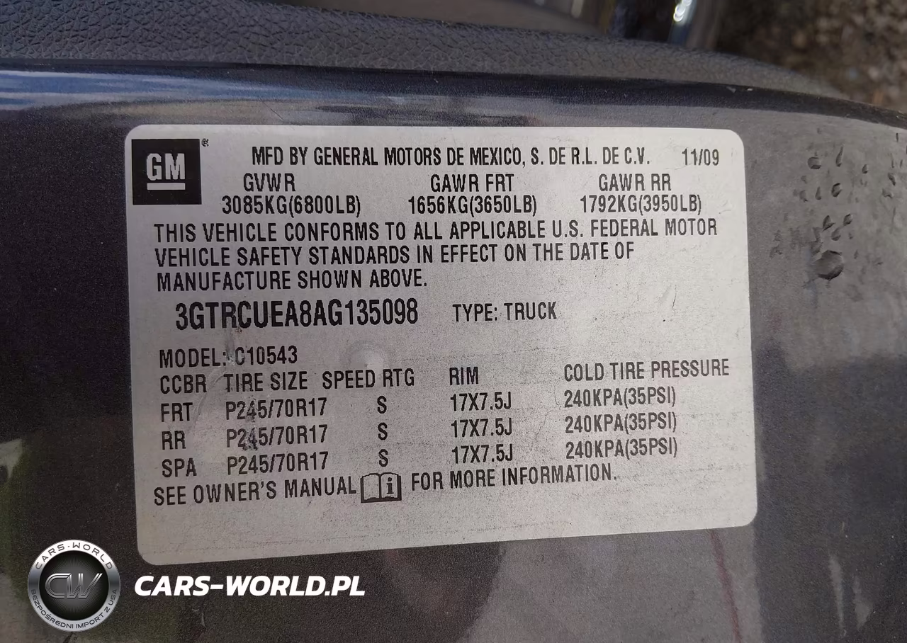 2010 GMC Sierra 1500 Sl VIN:3GTRCUEA8AG135098 - 9