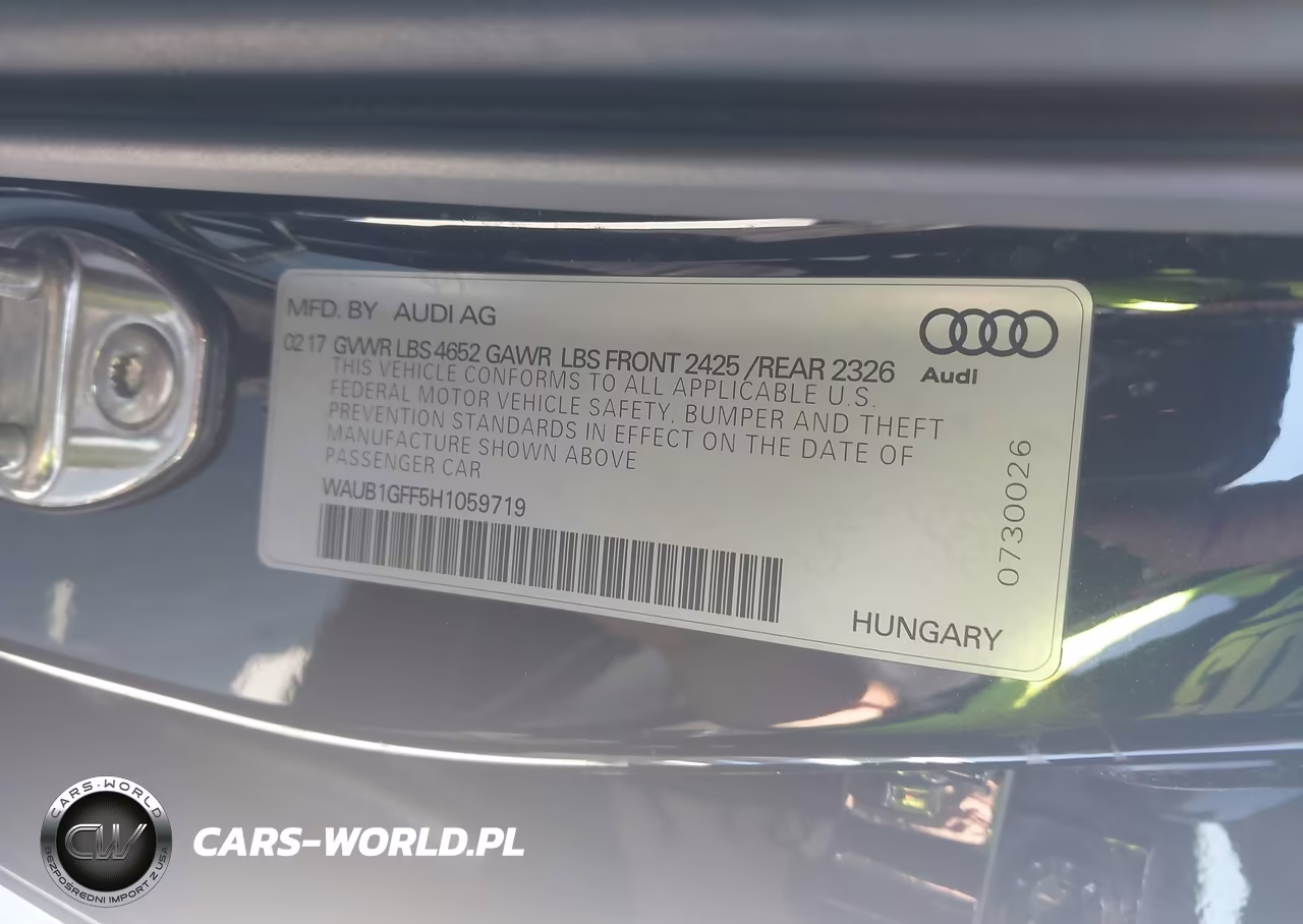 2017 Audi S3 2.0T Premium Plus VIN:WAUB1GFF5H1059719 - 9