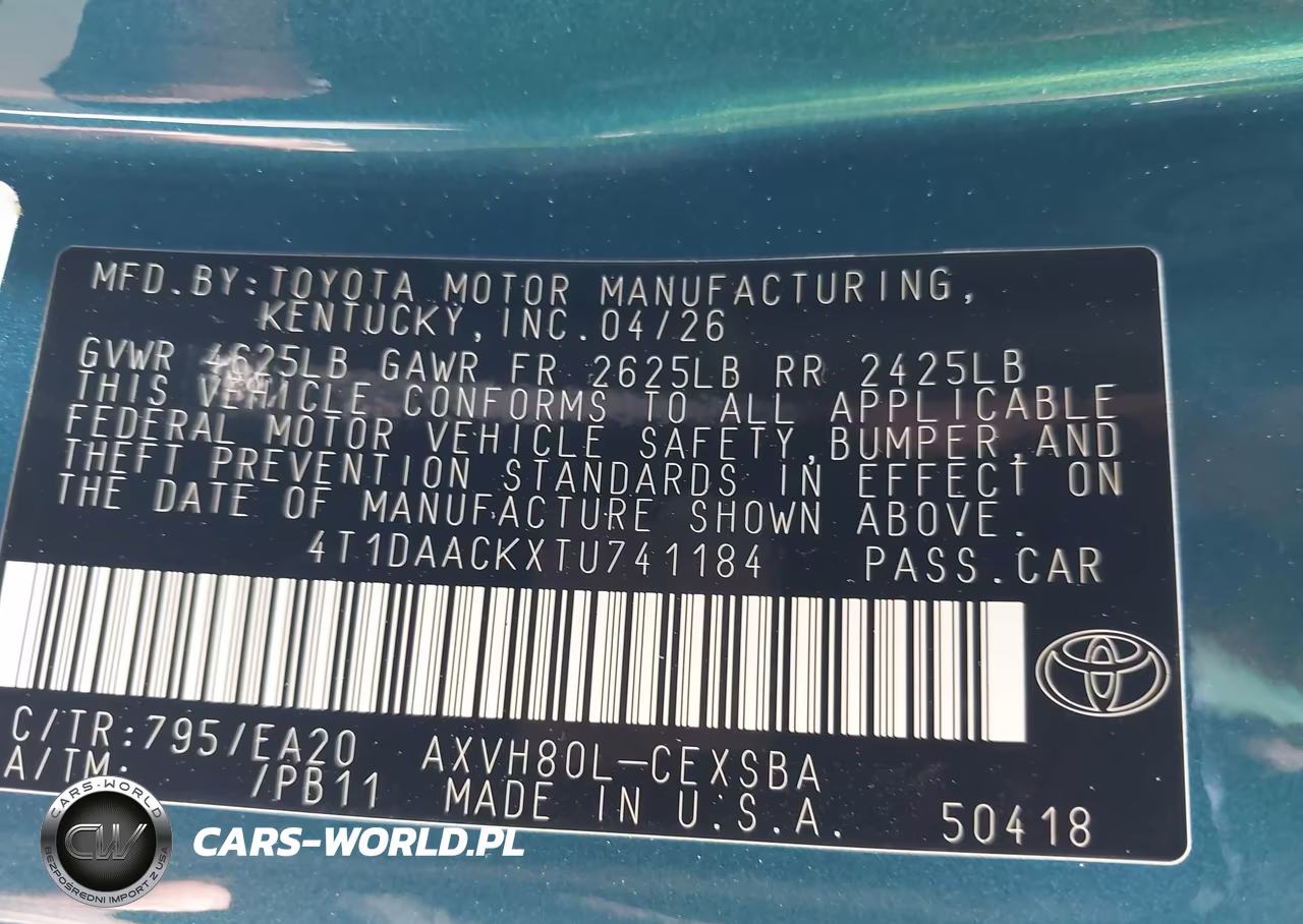 2026 Toyota Camry Se VIN:4T1DAACKXTU741184 - 9
