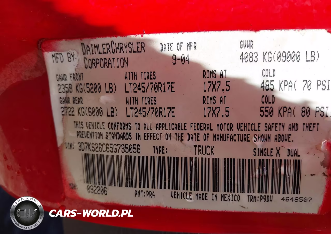 2005 Dodge Ram 2500 St VIN:3D7KS26C65G735056 - 9