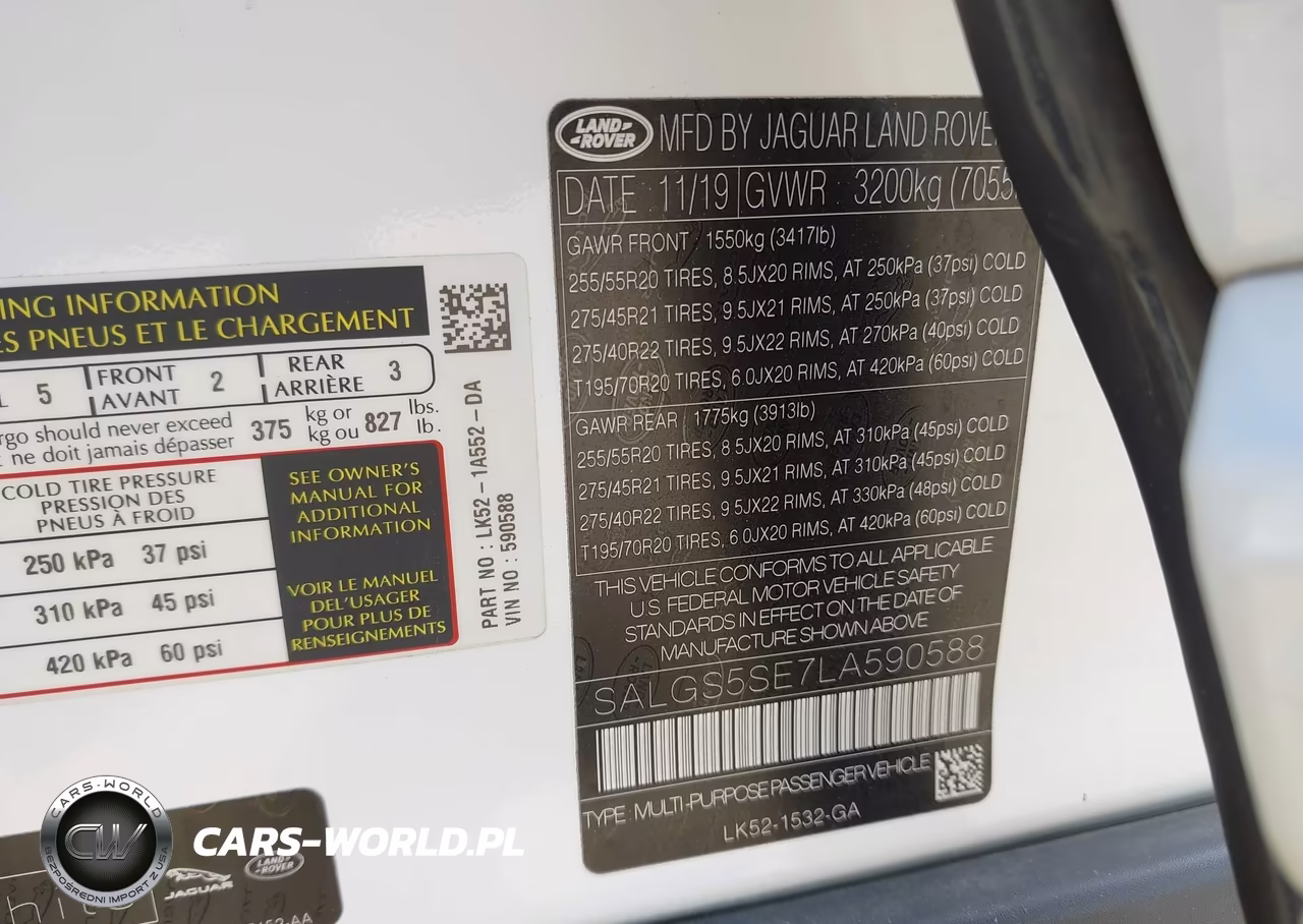 2020 Land Rover Range Rover Supercharged VIN:SALGS5SE7LA590588 - 9
