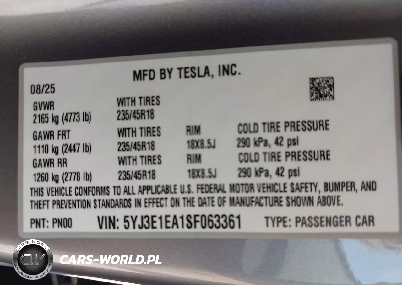 2025 Tesla Model 3 Long Range Rear-Wheel Drive-Standard Rear-Wheel Drive VIN:5YJ3E1EA1SF063361 - 9
