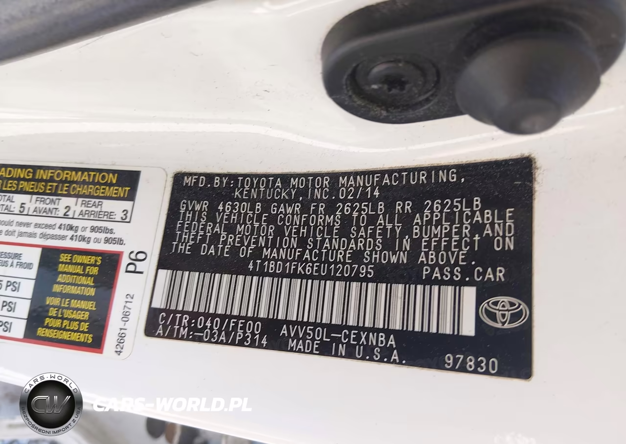 2014 Toyota Camry Hybrid Le VIN:4T1BD1FK6EU120795 - 9