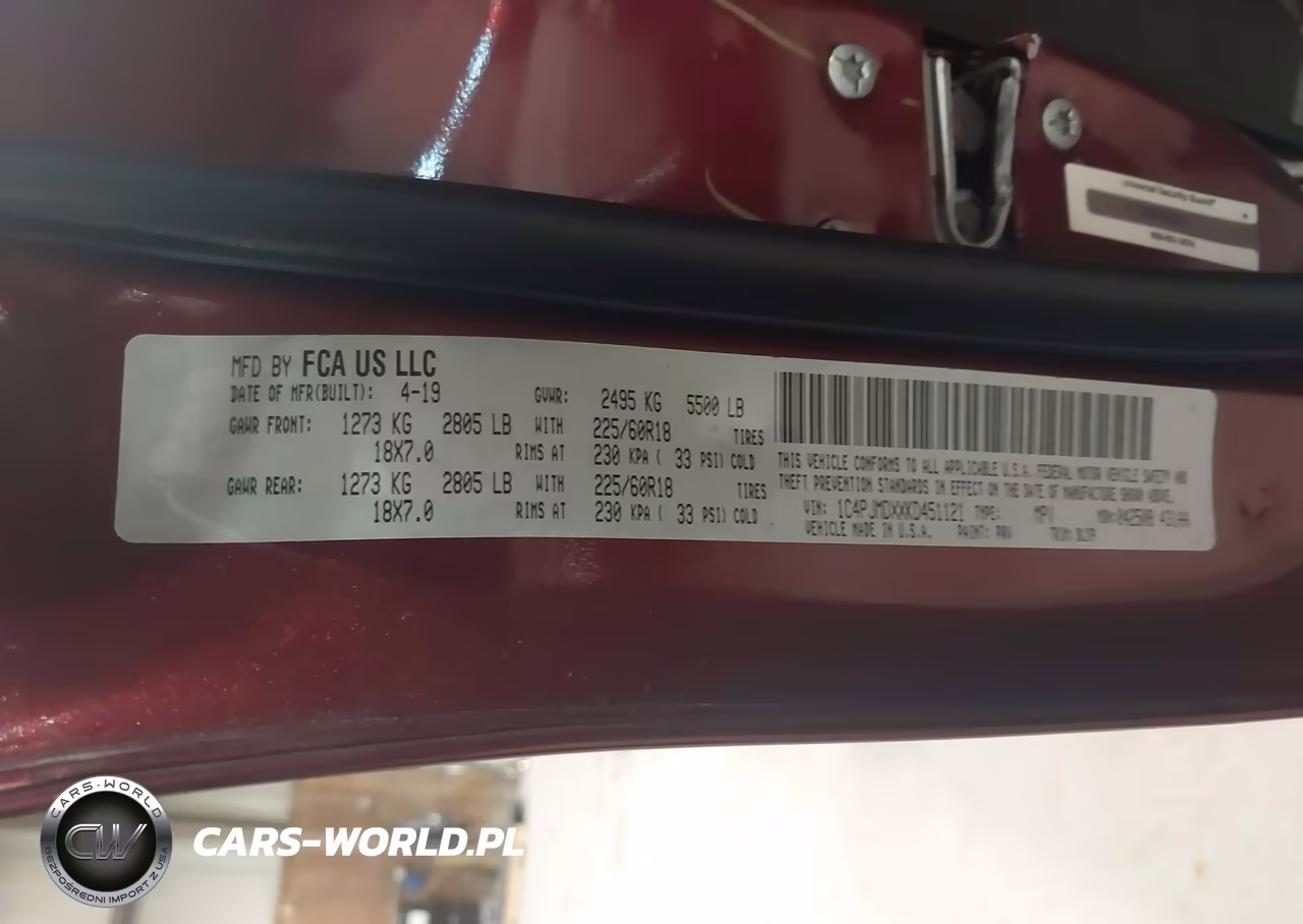 2019 Jeep Cherokee Limited 4X4 VIN:1C4PJMDXXKD451121 - 9