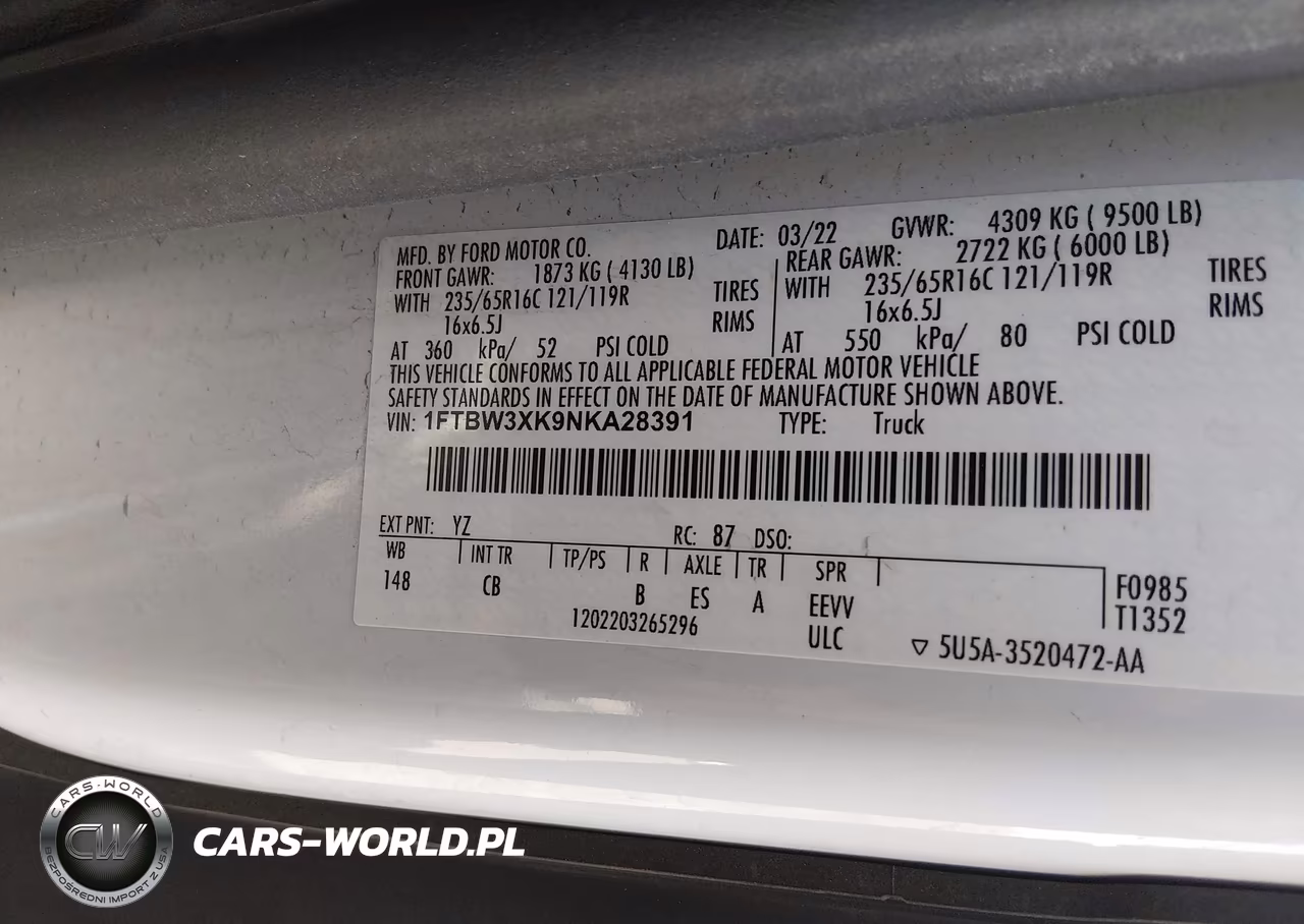 2022 Ford E-Transit-350 Cargo Van VIN:1FTBW3XK9NKA28391 - 9