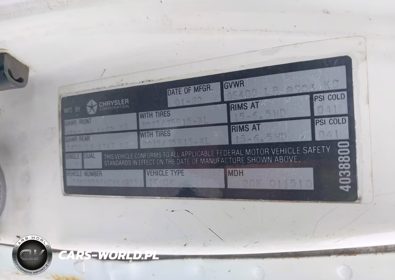 1982 Dodge Ram Van B250 VIN:2B7HB23P4CK142551 - 9