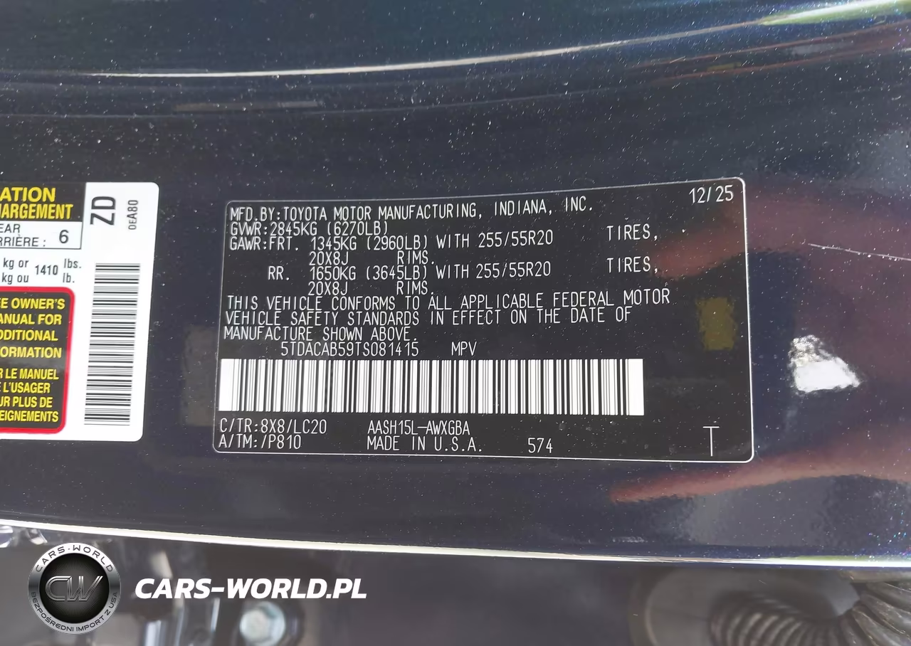 2026 Toyota Grand Highlander Hybrid Limited VIN:5TDACAB59TS081415 - 9