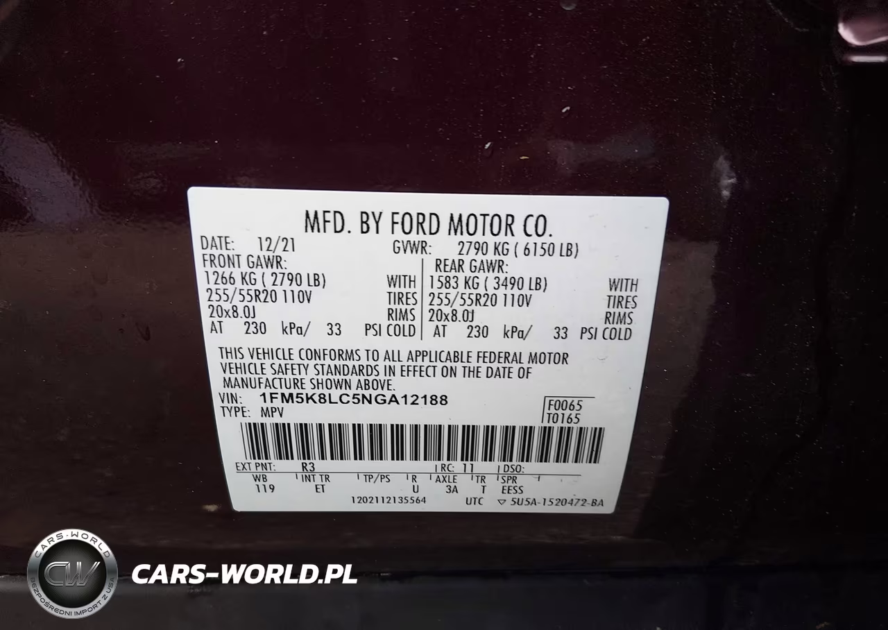 2022 Ford Explorer King Ranch VIN:1FM5K8LC5NGA12188 - 9
