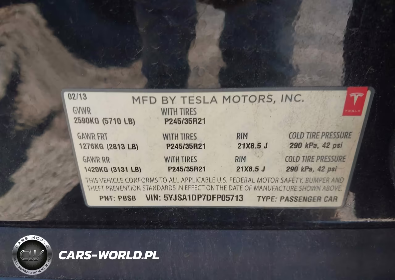 2013 Tesla Model S Performance VIN:5YJSA1DP7DFP05713 - 9