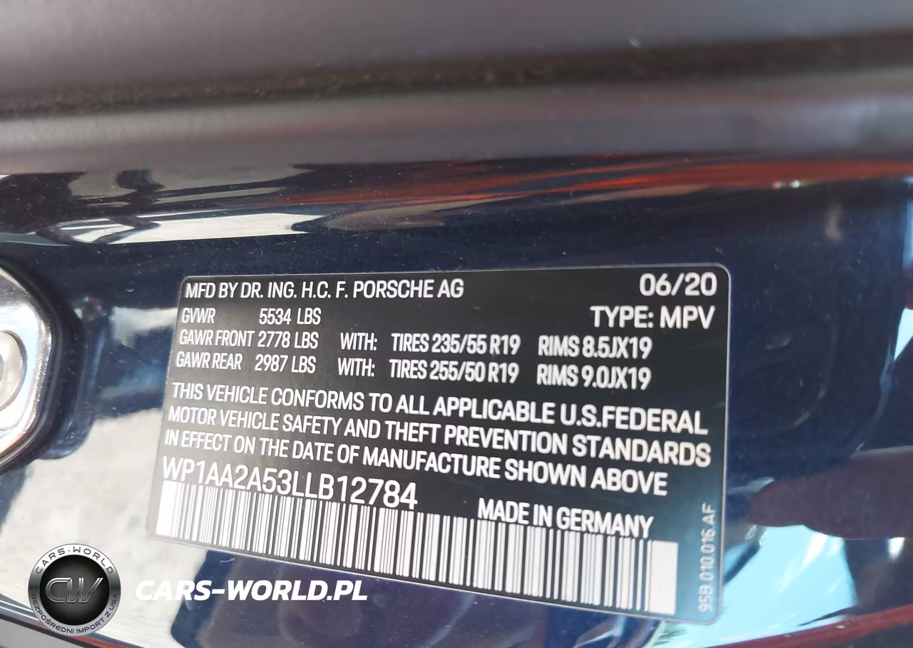 2020 Porsche Macan VIN:WP1AA2A53LLB12784 - 9
