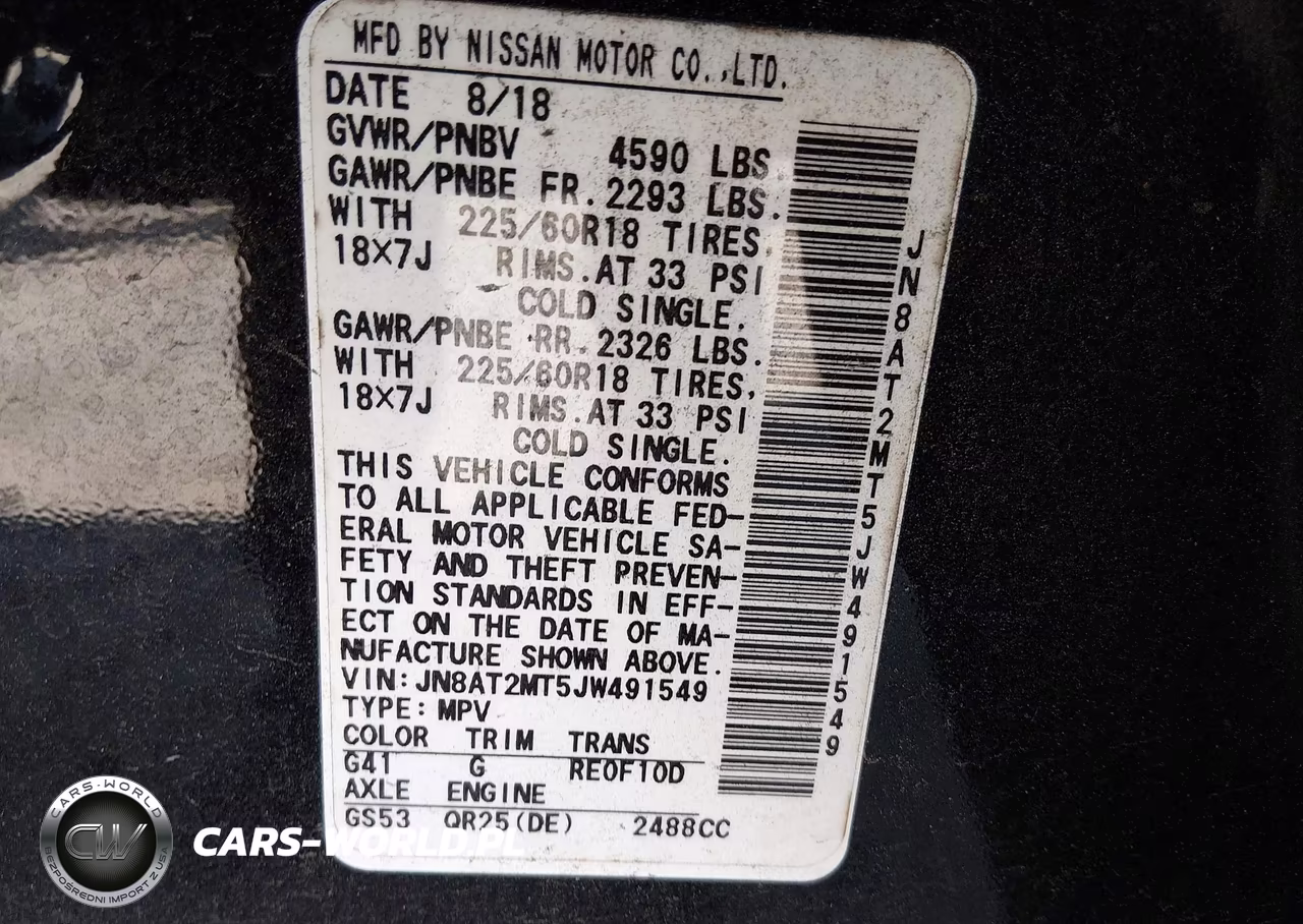 2018 Nissan Rogue Sl VIN:JN8AT2MT5JW491549 - 9